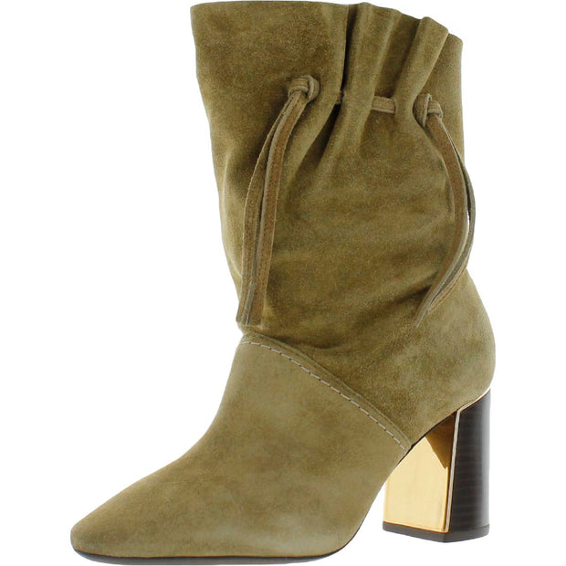 Gigi Womens Leather Ankle Booties