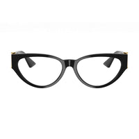 Versace Eyeglasses Cat Eye Full Rim, Black Frame and Clear Demo Lenses Lens VE3366FGB1