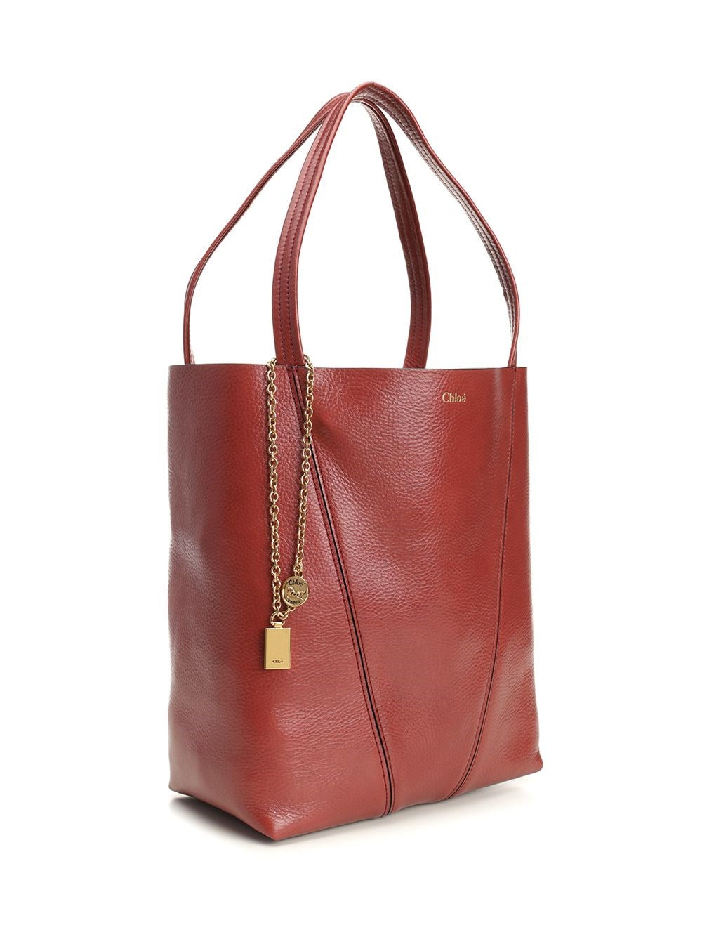 Chloe' Women Chloé Spin Large Hammered Leather Tote Bag