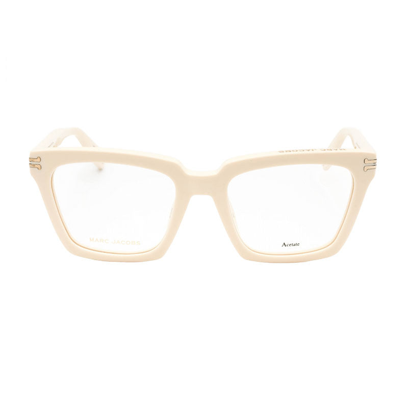 Marc Jacobs Eyeglasses Square Full Rim, Ivory Frame and Clear Demo Lenses Lens MJ11000SZJ00