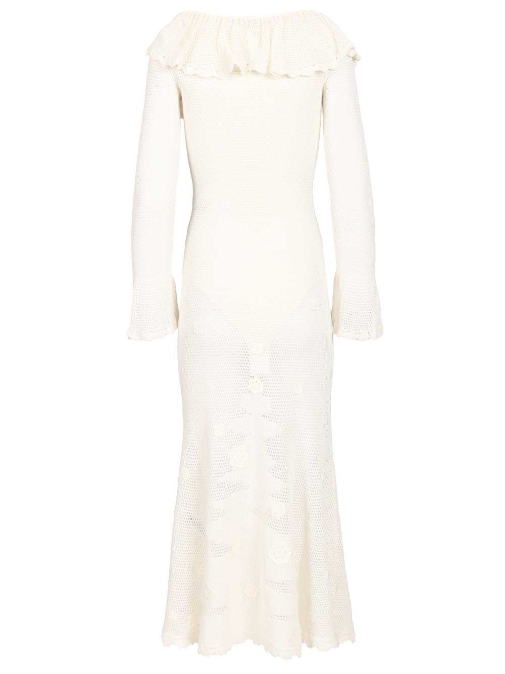 Self-portrait Self-Portrait Women White Midi Dress