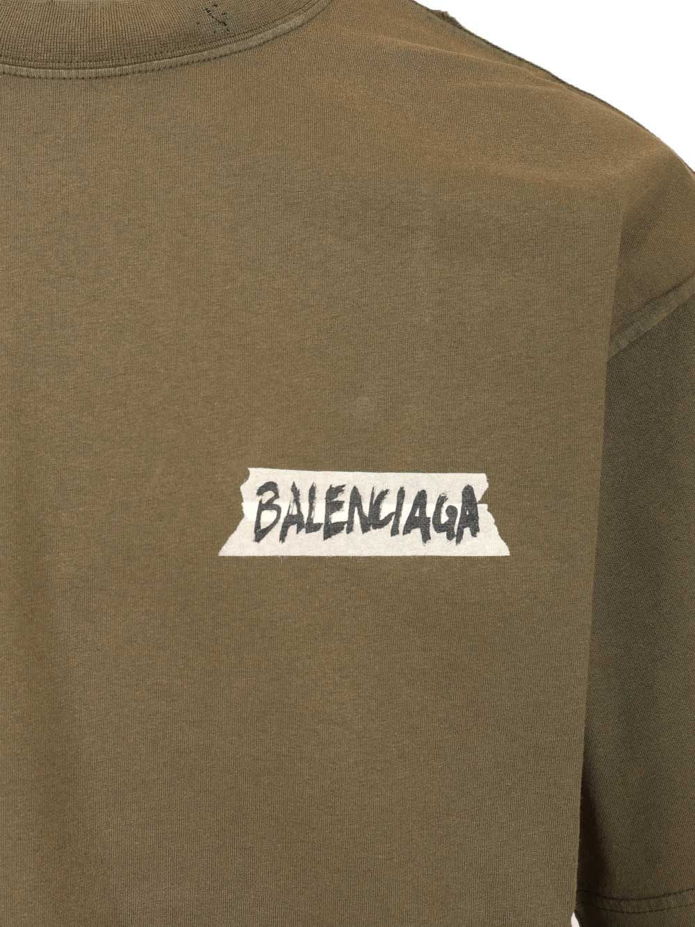 Balenciaga Men 'Masking Tape' T-Shirt