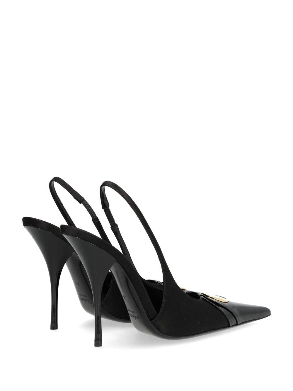 Saint Laurent Women Louis Décolleté In Patent Leather And Satin