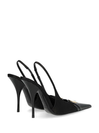 Saint Laurent Women Louis Décolleté In Patent Leather And Satin