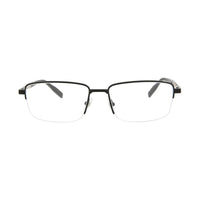 Montblanc Eyeglasses Rectangle Semi Rim, Black Frame and Clear Demo Lenses Lens MB0020O001