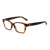 Jimmy Choo Eyeglasses Rectangle Full Rim, Havana Frame and Clear Demo Lenses Lens JC270008600
