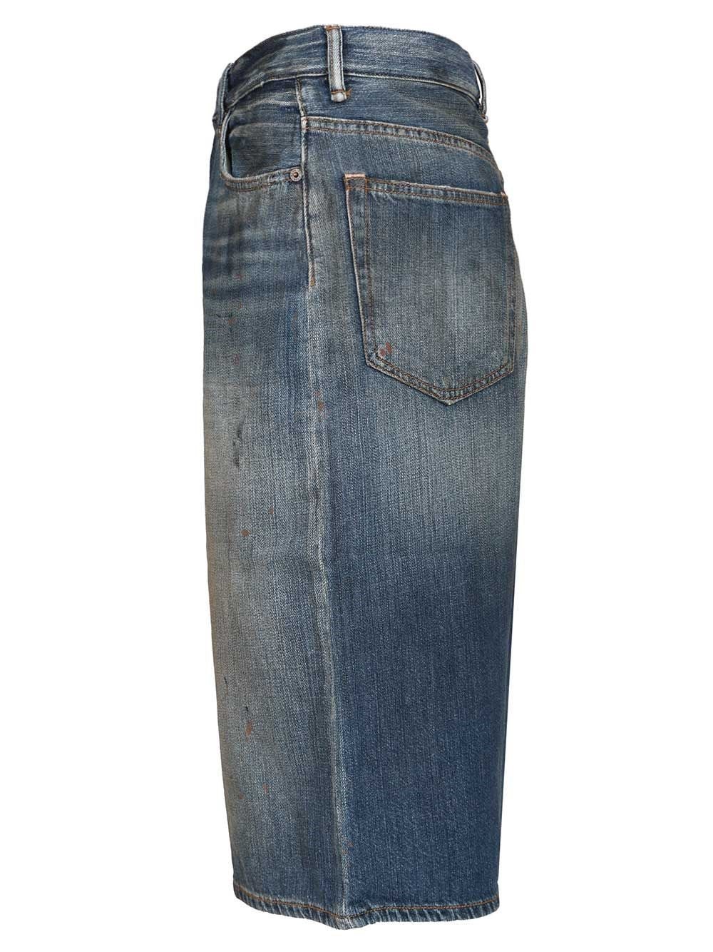 Acne Studios Men Organic Cotton Denim Shorts
