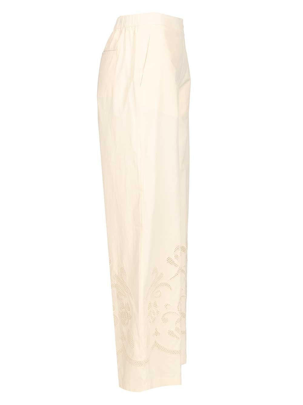 Forte_forte Forte_Forte Women "Lunamaris" Embroidery Co Popline Cropped Pants