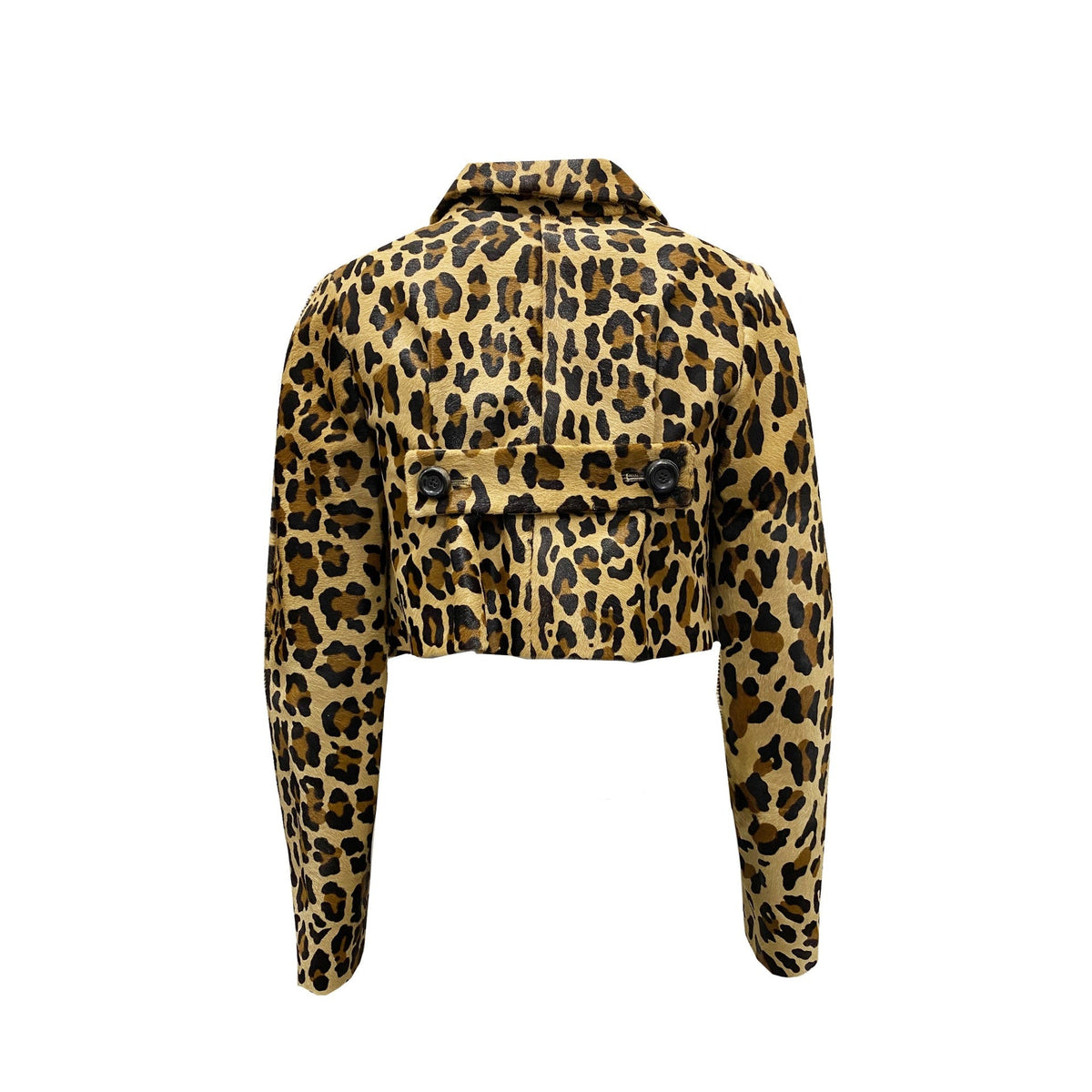 Dsquared2 Leopard Calf Hair Cropped Jacket Women
