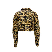 Dsquared2 Leopard Calf Hair Cropped Jacket Women