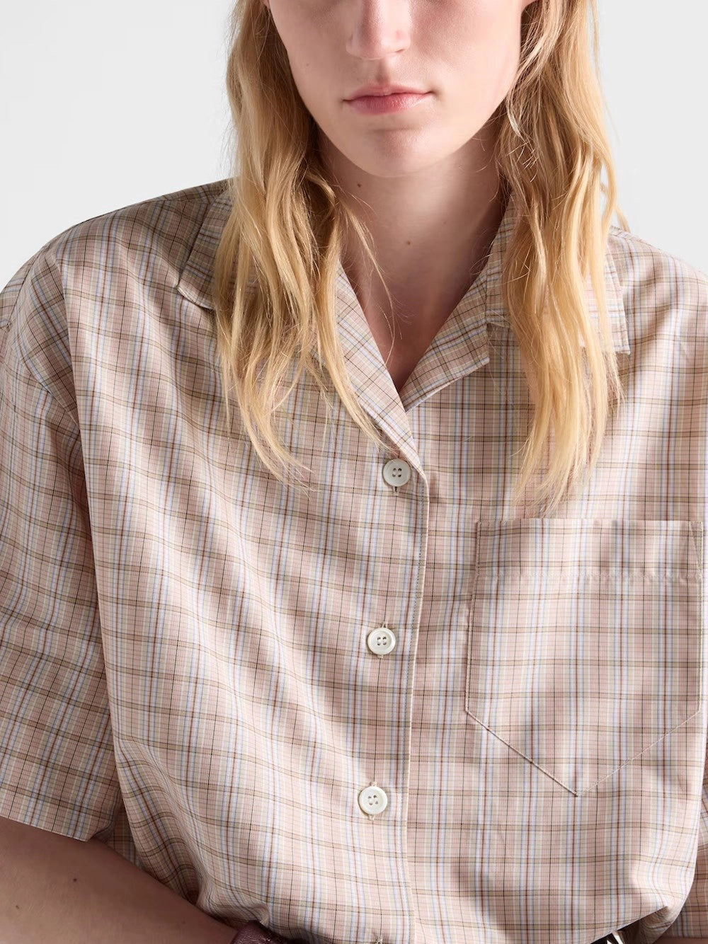 Prada Women Madras Print Shirt