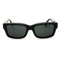 Burberry Sunglasses Rectangle Full Rim, Check Green Frame and Dark Grey Lens BE4443412587