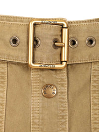 Moncler Women Cotton Midi Skirt With Belt