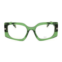 Marc Jacobs Marc Jacobs Eyeglasses Rectangle Full Rim, Green Frame and Clear Demo Lenses Lens MJ111101ED00