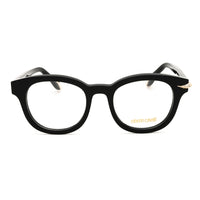 Roberto Cavalli Eyeglasses Round Full Rim, Shiny Black Frame and Clear Demo Lenses Lens VRC044S700Y
