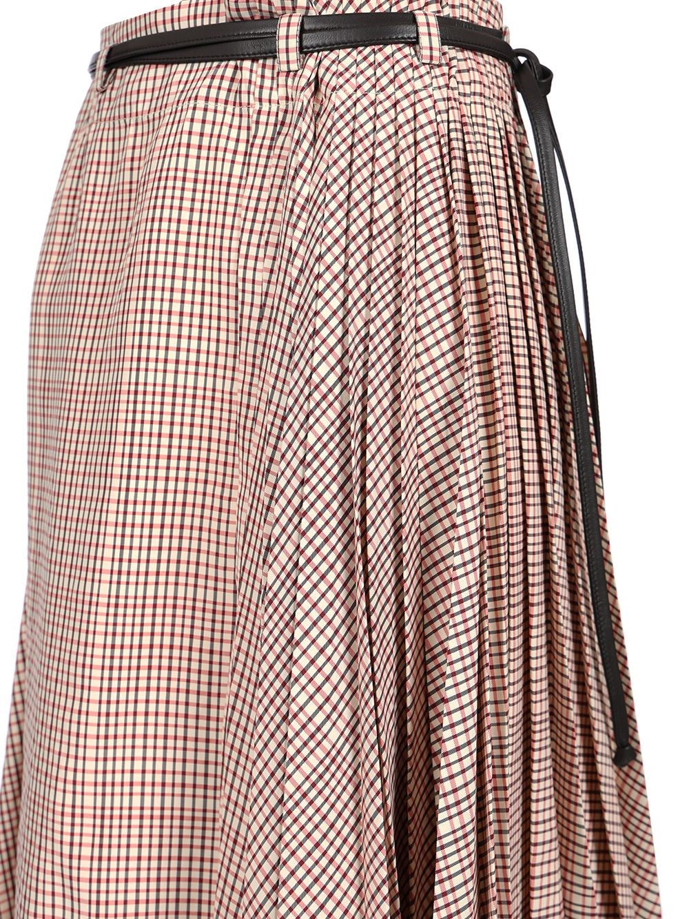 Bottega Veneta Women Checked Midi Skirt