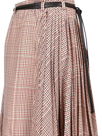 Bottega Veneta Women Checked Midi Skirt