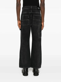 Off White Men `Gothic Ow` Flare Carpenter Jeans