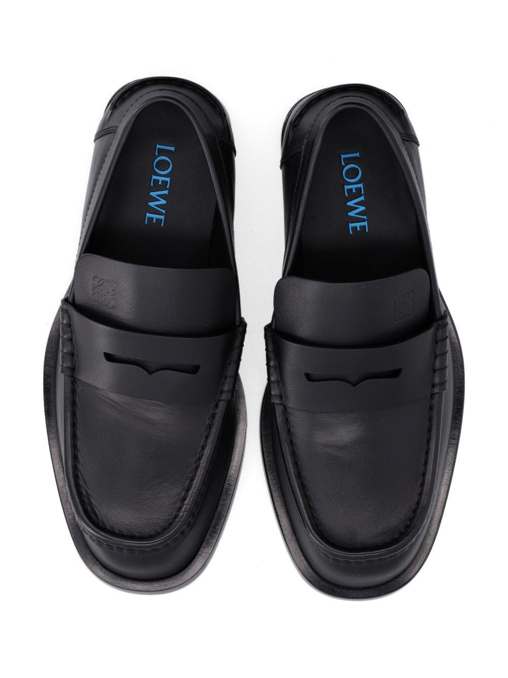 Loewe Men Bobine Moccasin In Shiny Calfskin