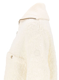 Moncler Women Ivory Bouclé Cardigan