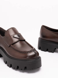 Prada Women Vintage Leather Loafers