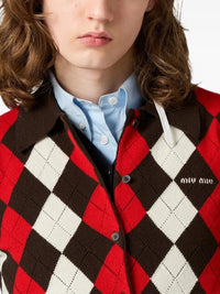 Miu Miu Women Argyle Cardigan