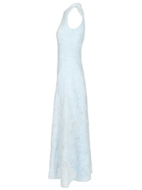 Rotate Women Long Jacquard Dress With Floral Pattern