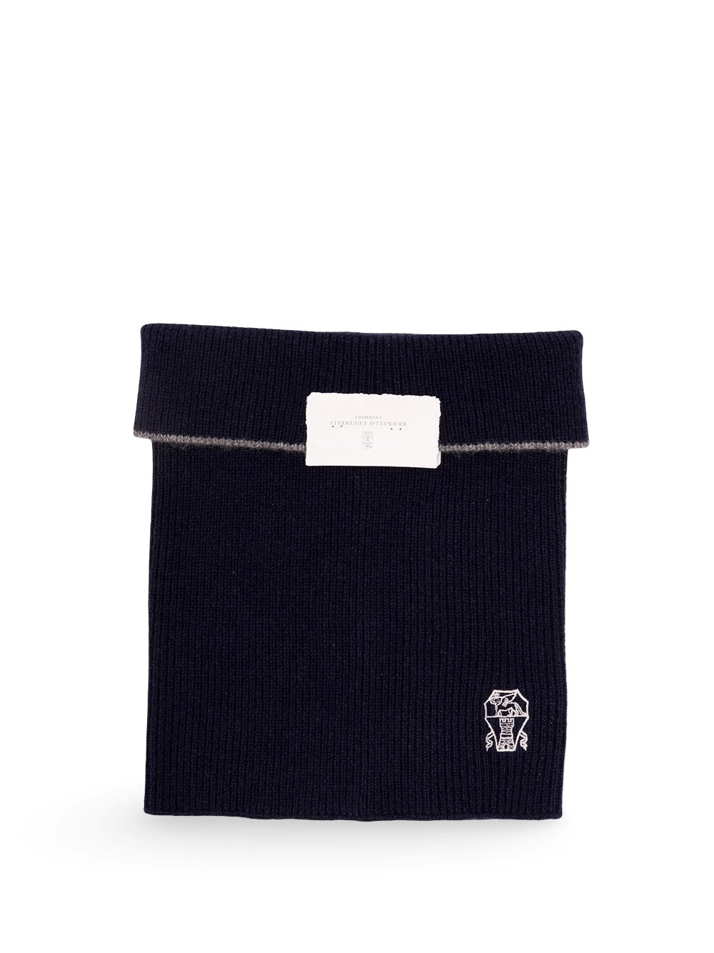 Brunello Cucinelli Men Cashmere Rib Knit Neck Warmer
