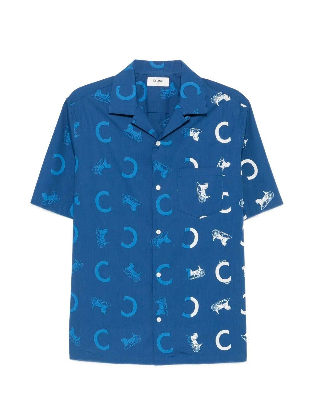 Celine Celine Men Cotton Bowling Shirt