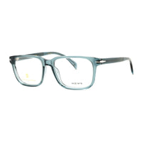 David Beckham David Beckham Eyeglasses Rectangle Full Rim, Blue Frame and Clear Demo Lenses Lens DB10220PJP00