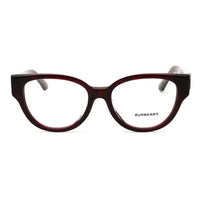 Burberry Eyeglasses Round Full Rim, Dark Havana Frame and Clear Demo Lenses Lens BE2421F3002