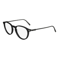 Salvatore Ferragamo Eyeglasses Round Full Rim, Black Frame and Clear Demo Lenses Lens SF2976001