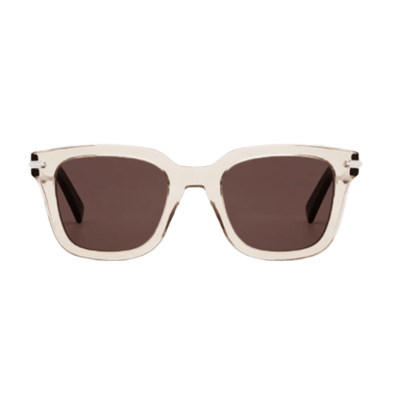 Dior Dior Sunglasses Square Full Rim, Transparent Beige/Dark Havana Frame and Brown Lens DIORBLACKSUITS10I78F0