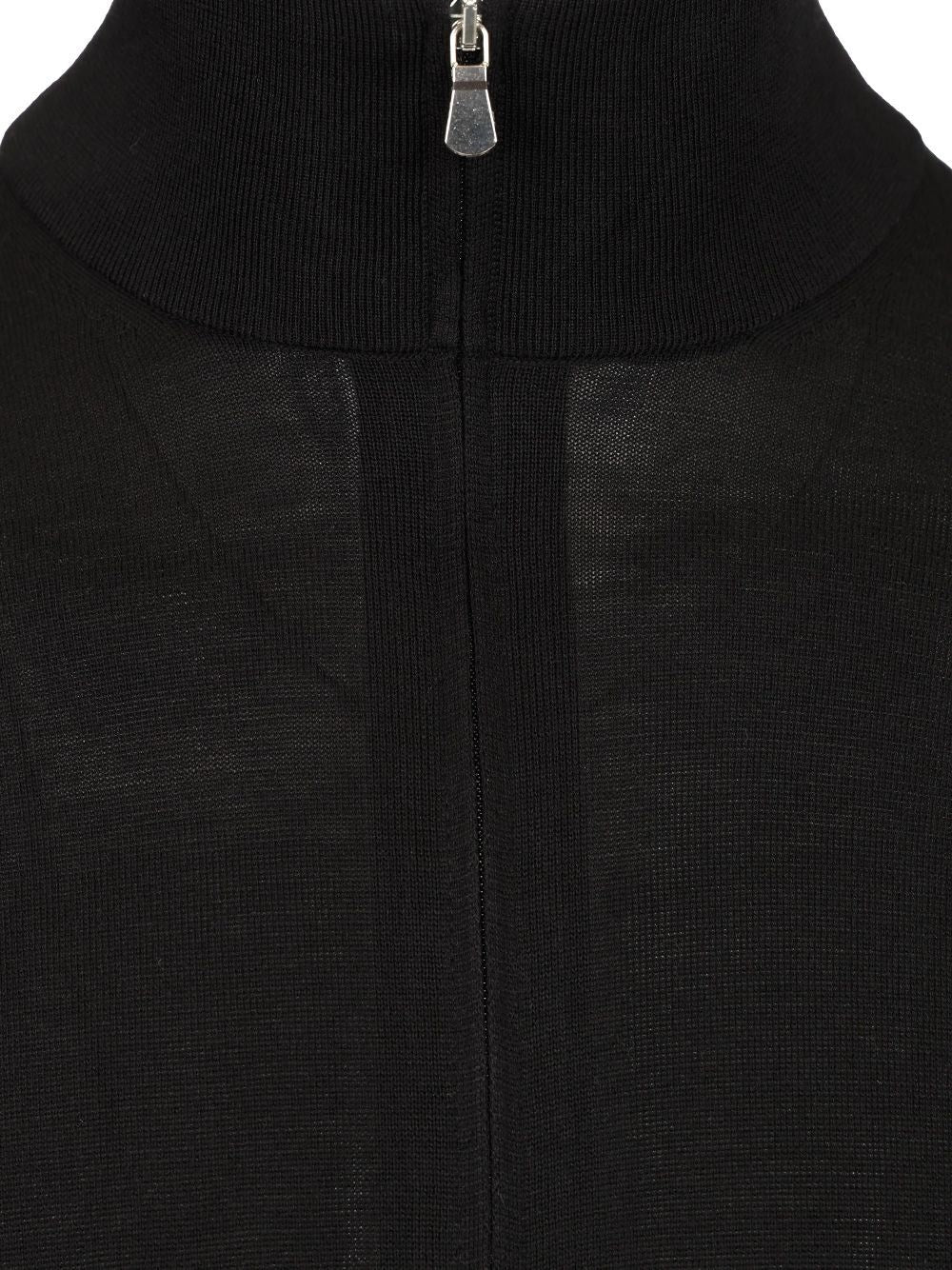 Tagliatore Tagliatore Men Cotton And Silk High Neck Zip Sweater