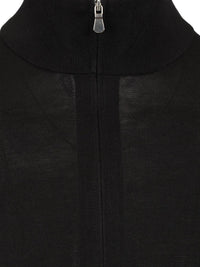 Tagliatore Tagliatore Men Cotton And Silk High Neck Zip Sweater
