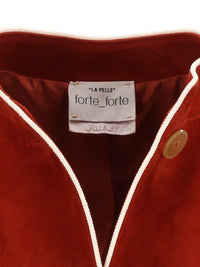 Forte_Forte Women Suede Band Collar Jacket