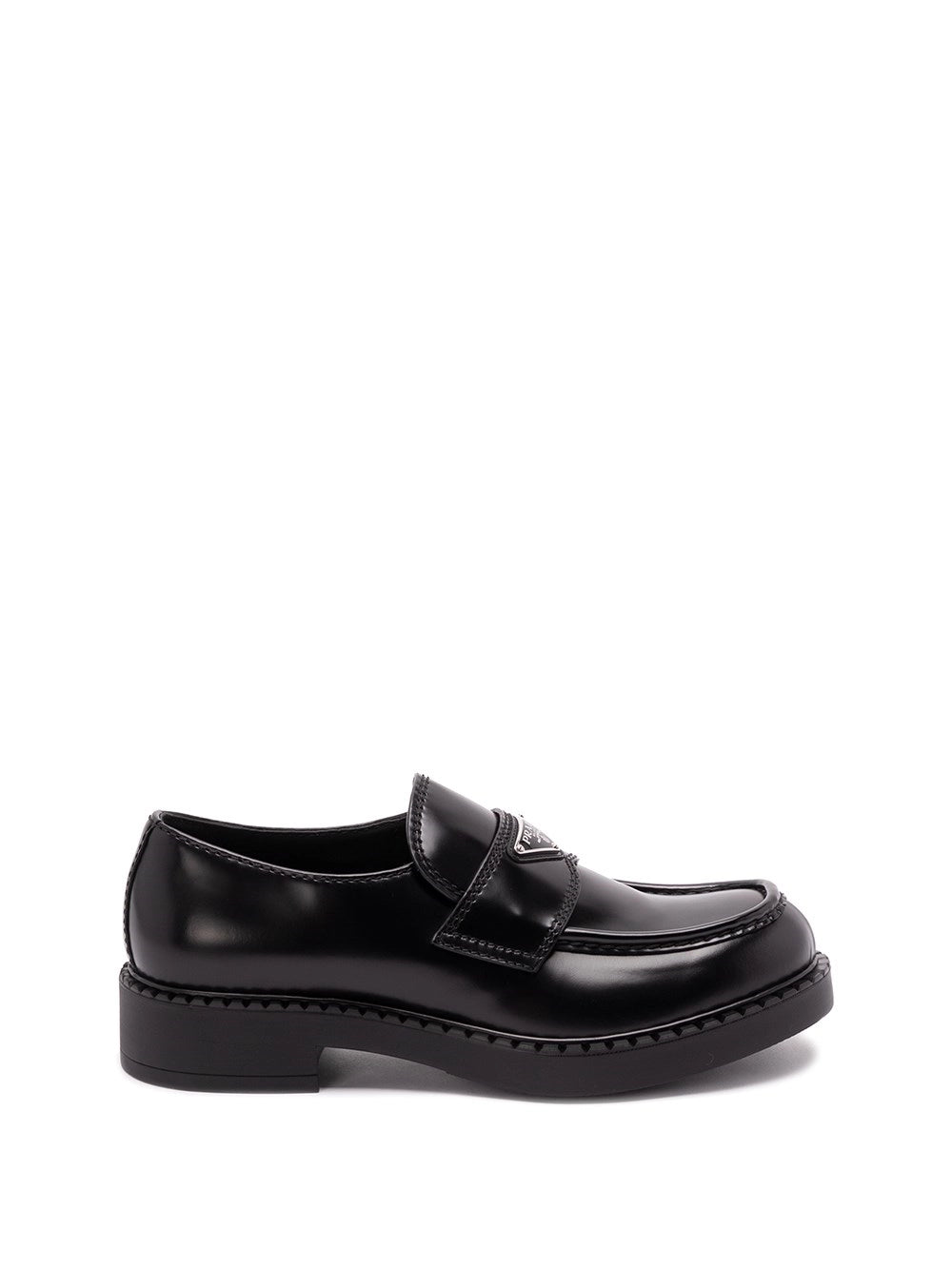 Prada Prada Men Chocolate Brushed Leather Loafers