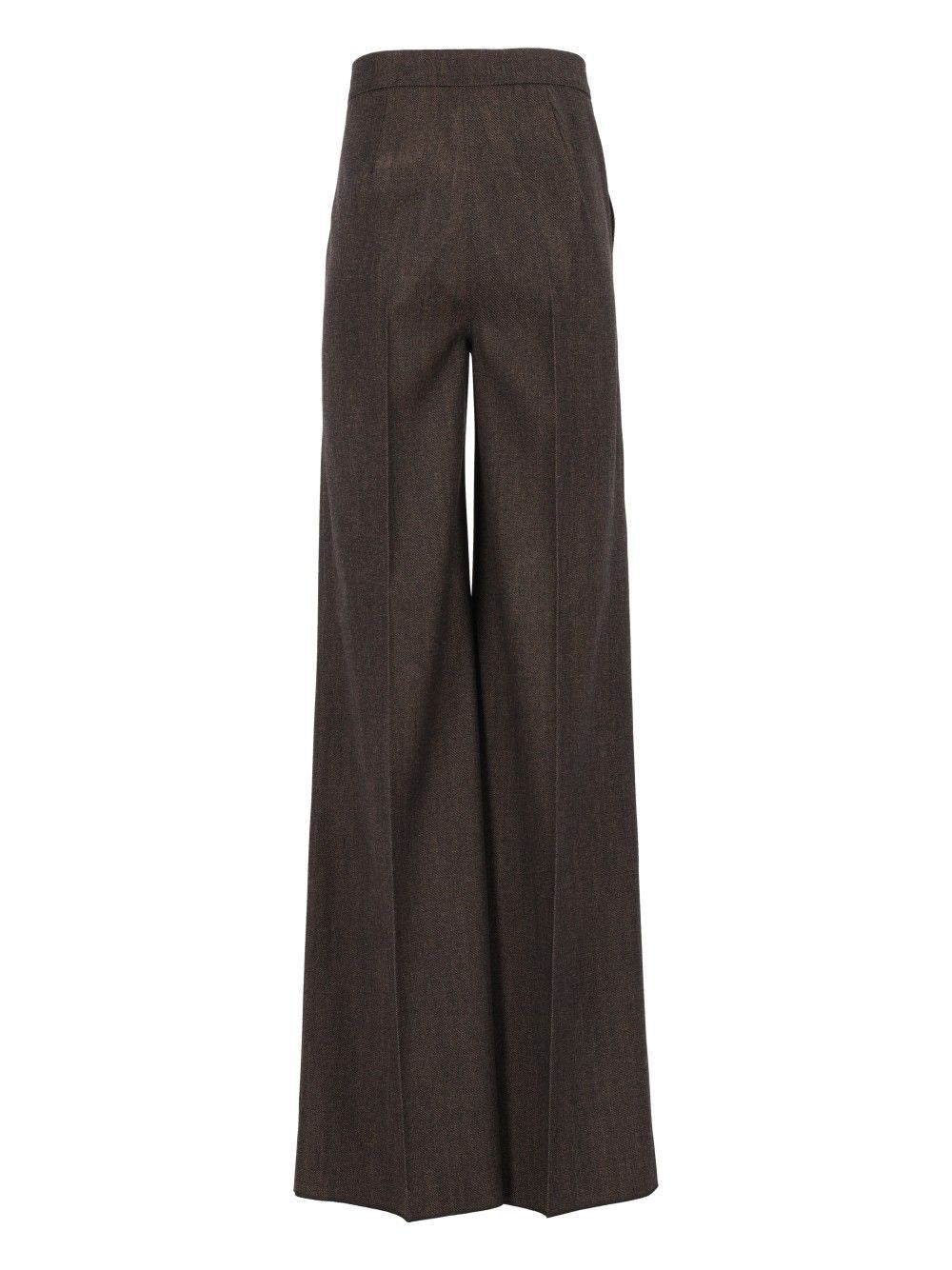 Max Mara Women Denim-Effect Wool Trousers