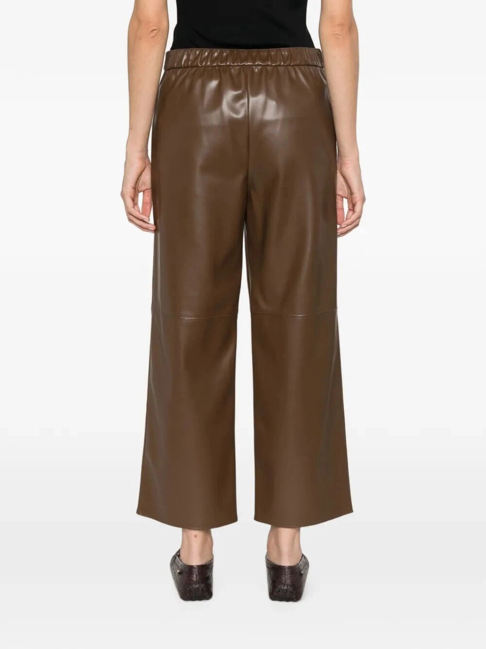 Max mara Max Mara Women Maxmara `S Leather-Look Cropped Pants