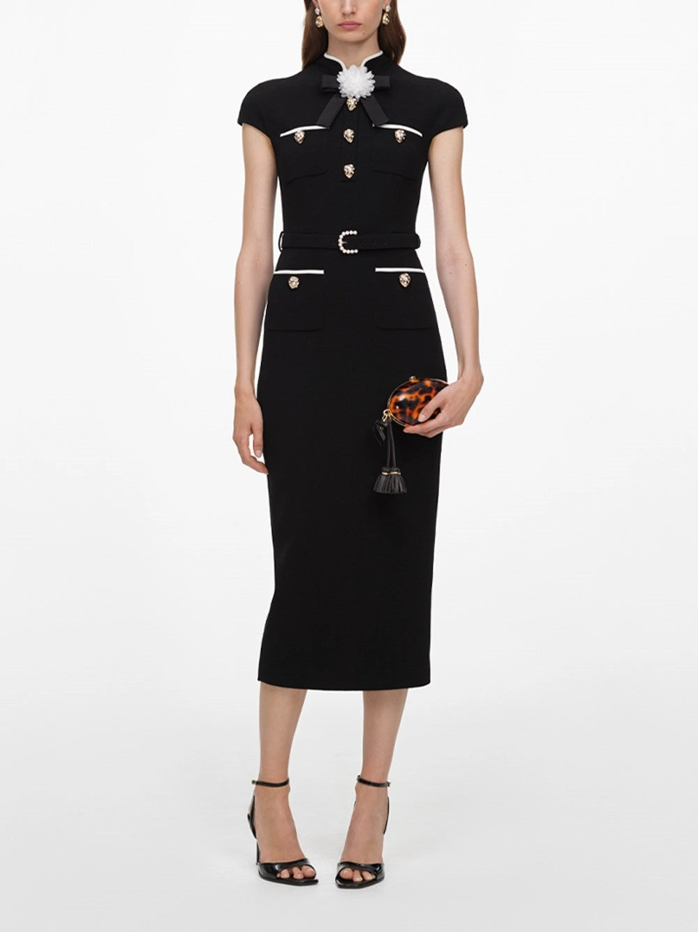 Self-portrait Self-Portrait Women Wool Crepe Midi Dress