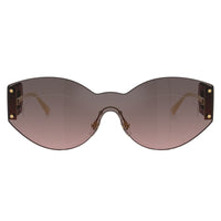 Versace Versace Geometric Rimless, with a Gold frame and Pink Gradient Grey with Silver Mirror lens.