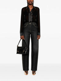 Versace Versace Women Denim Pants With Studs