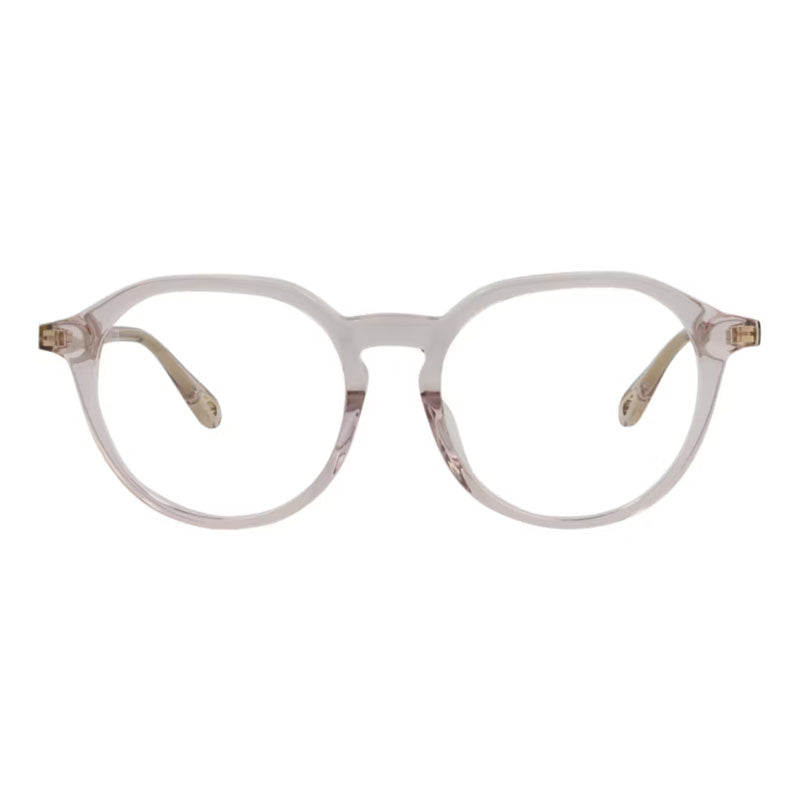 Chloe Eyeglasses Square Full Rim, Transparent Pink Frame and Clear Demo Lens Lens CH0012O006