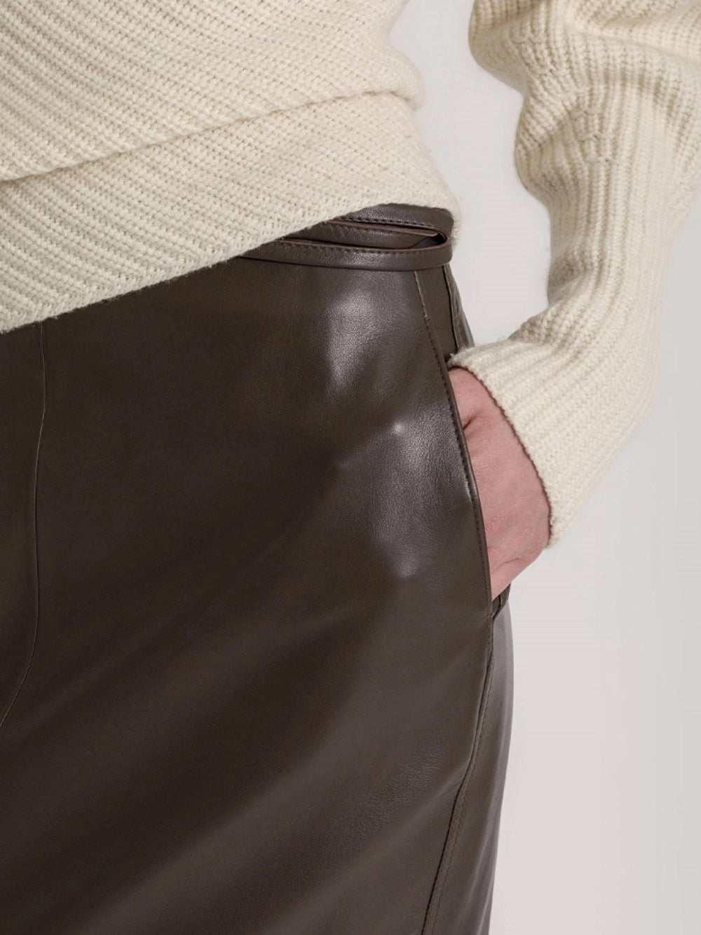 Alberta Ferretti Women Leather Skirt