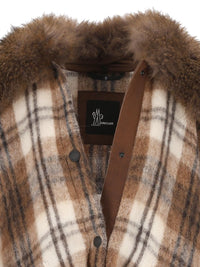 Moncler Grenoble Women Cape With Shearling Collar