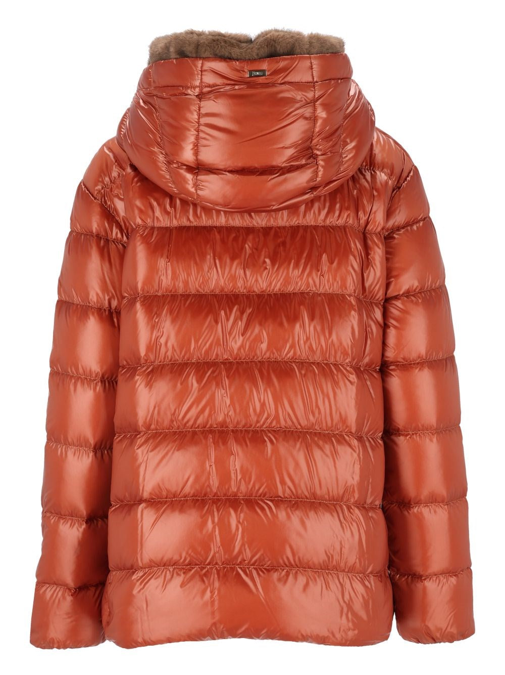 Herno Women Short Puffer Jacket With Faux Fur Lining