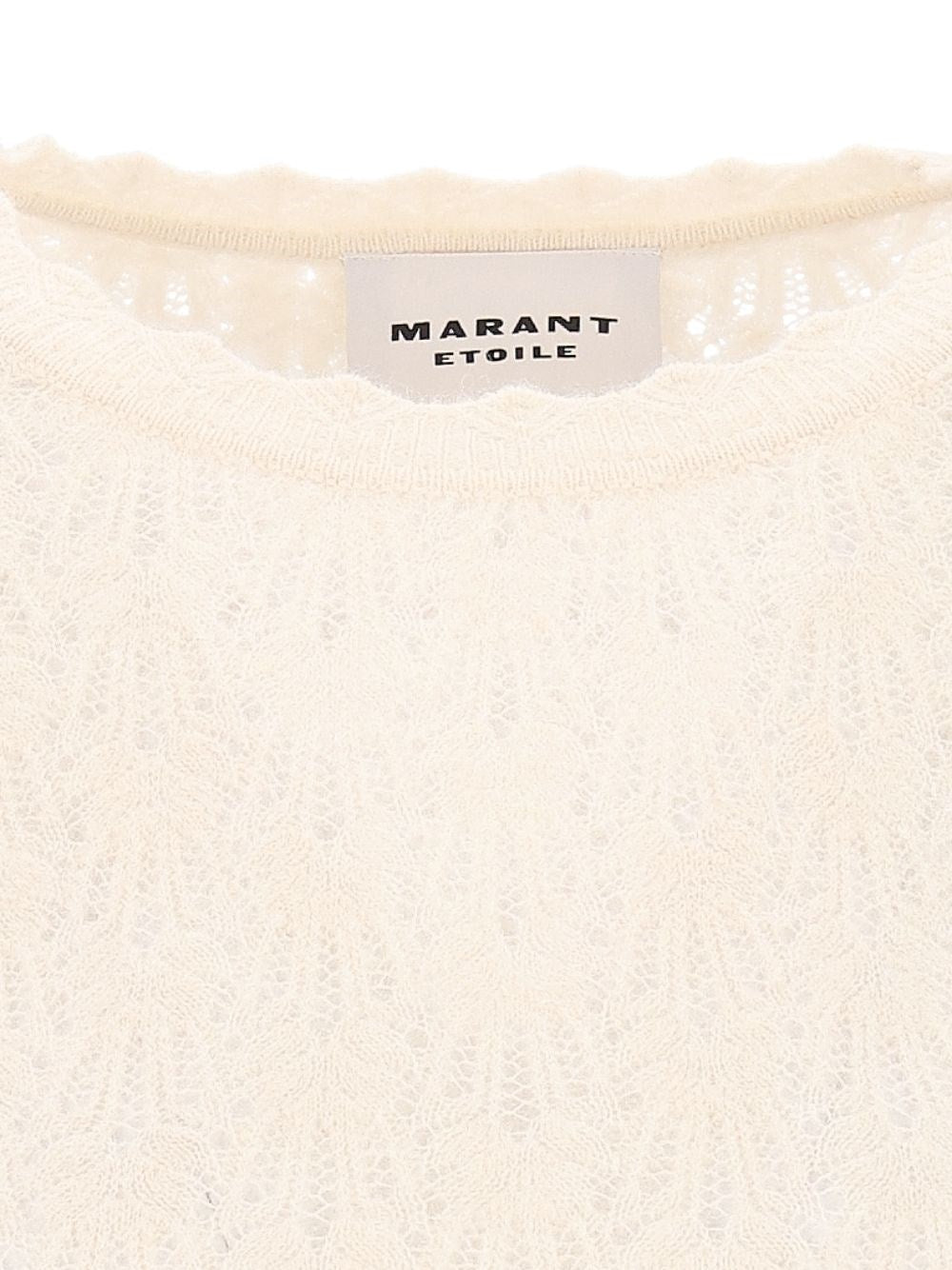 Marant Etoile Women "Obeline-Gb" Open-Work Crewneck Sweater