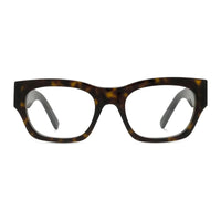 Givenchy Givenchy Eyeglasses Rectangle Full Rim, Havana Frame and Clear Demo Lenses Lens GV50058I053