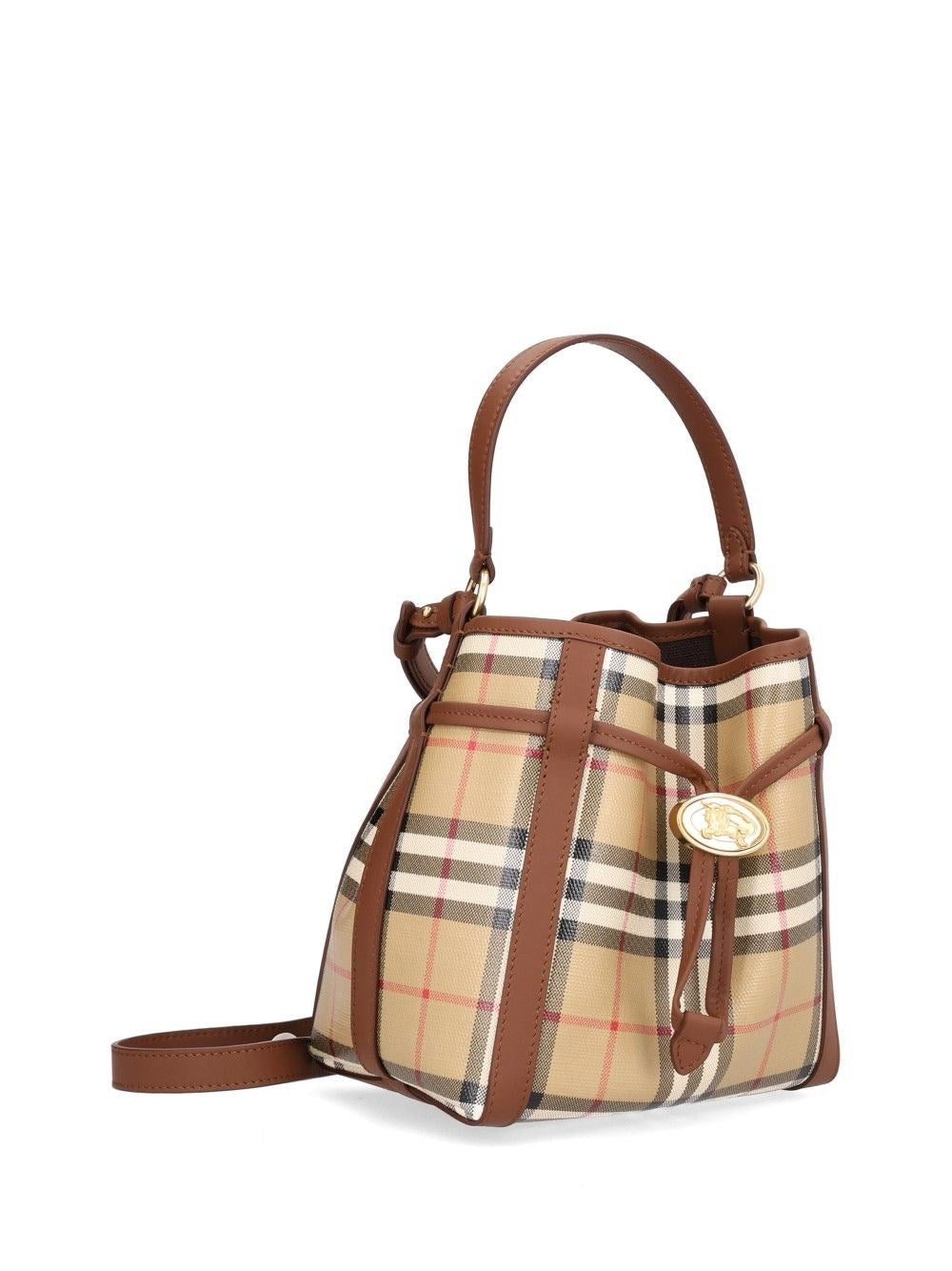 Burberry Women Mini Check Bucket Bag