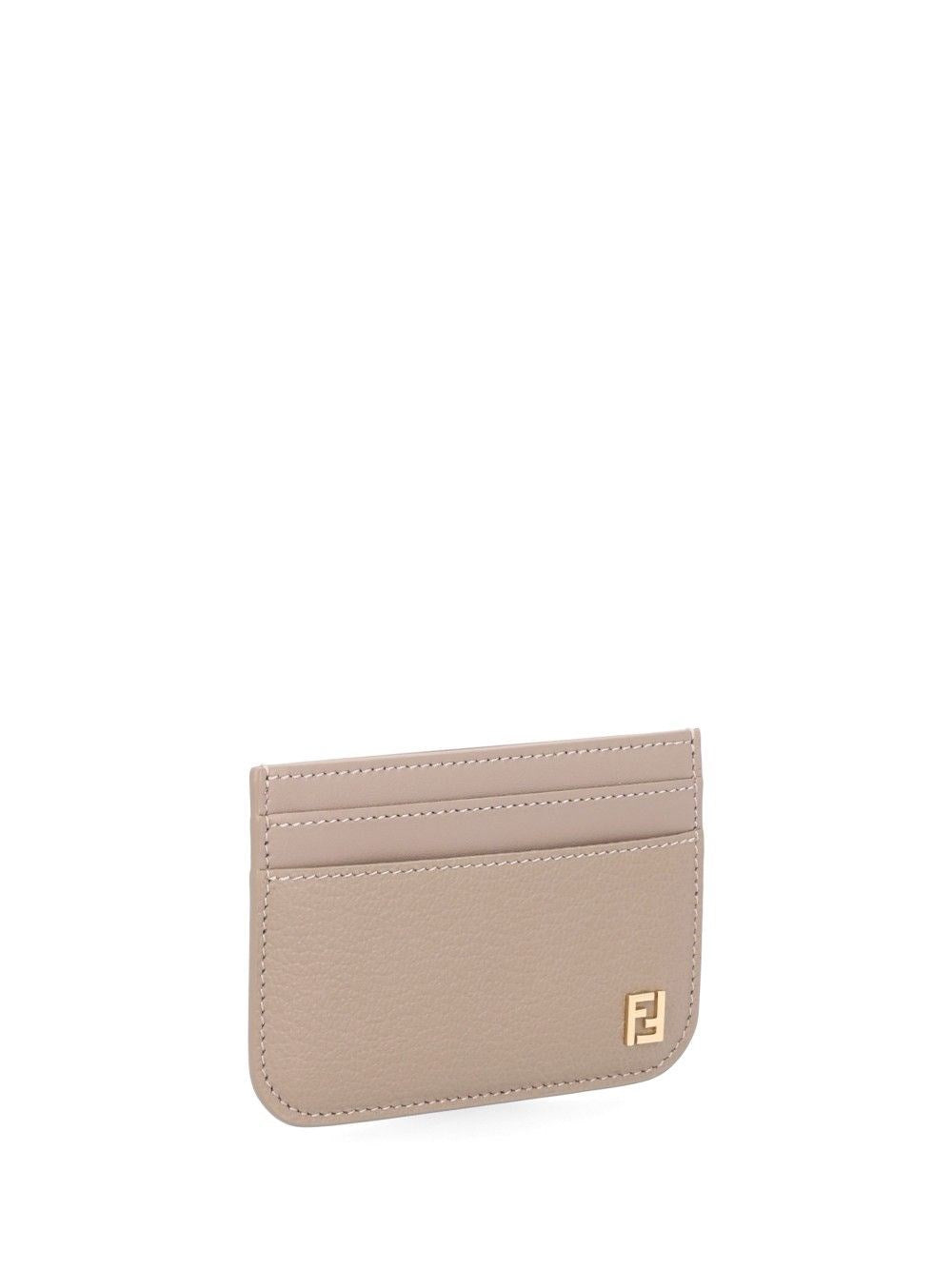 Fendi Fendi Women Leather Card Holder With Ff Logo
